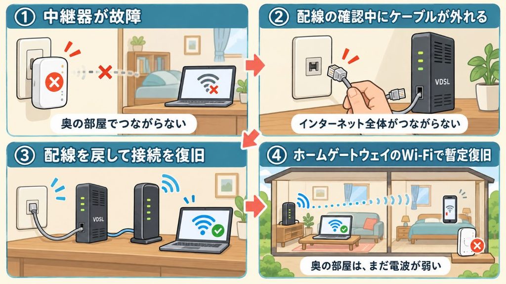 インターネットにつながらくなった原因
